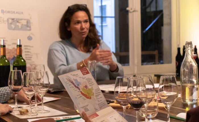 Private wine tasting in Paris with professional sommelier and French wine map for small group tour