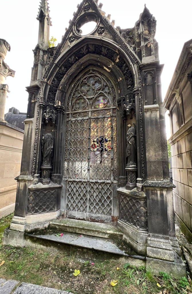 Gothic tomb at Père Lachaise Cemetery Paris - Audrey's favorite off-beaten-path tour with Paris and Beyond Tours