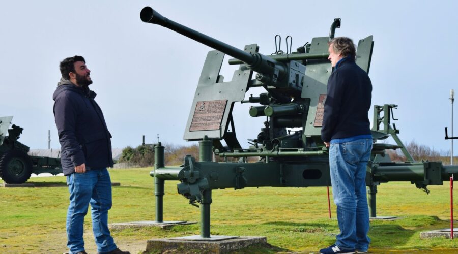 Canadian D-Day Juno Beach artillery military history tour guide - Paris and Beyond Tours Canadian Normandy WWII battlefield tour France